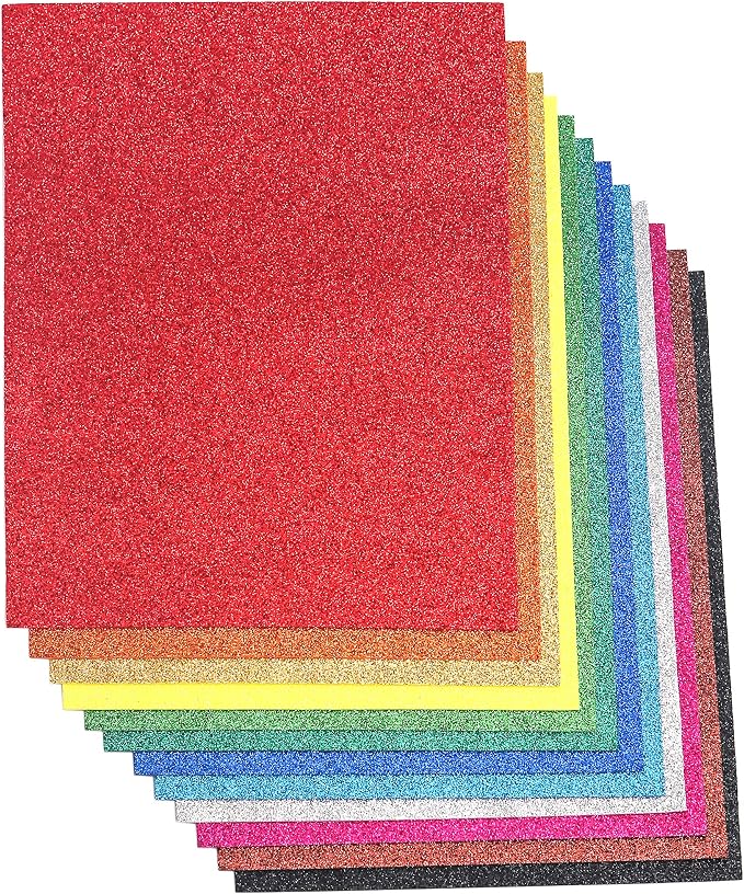 16 Pack Glitter EVA Foam Handicraft Sheets by Ader+Products