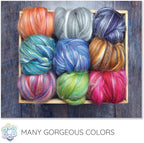 Silk Merino Fiber for Spinning. Super Soft Combed Top Wool Roving for Hand - Image 2
