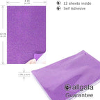 Allgala 12 Pack Glitter EVA Foam Paper 8 x 12inch Sheets-Lavender Color - Image 2