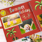 Bstorify Square Scrapbook Photo Albums 80 Pages Red Thick Paper, Ribbon Closure - Image 7