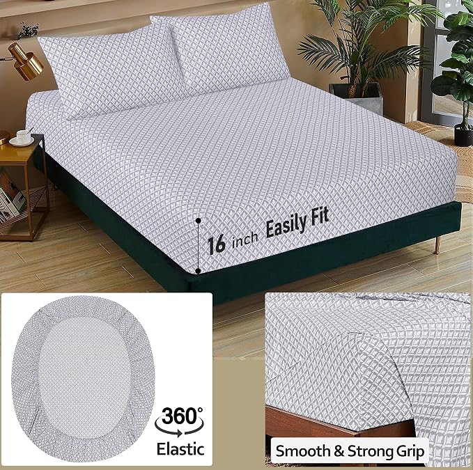 RUVANTI 100% Cotton Sheets – Full Size Percale Bedding, Cooling & Breathable - Image 5