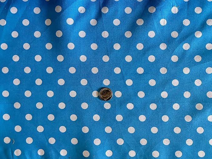 Valentina Textile inc Small Polka Dot Poly Cotton Multi-Colors 60" Wide by VALENTINATEXTILEINC