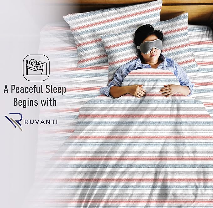 RUVANTI 100% Cotton Sheets – Queen Size Percale Bedding, Cooling & Breathable - Image 8
