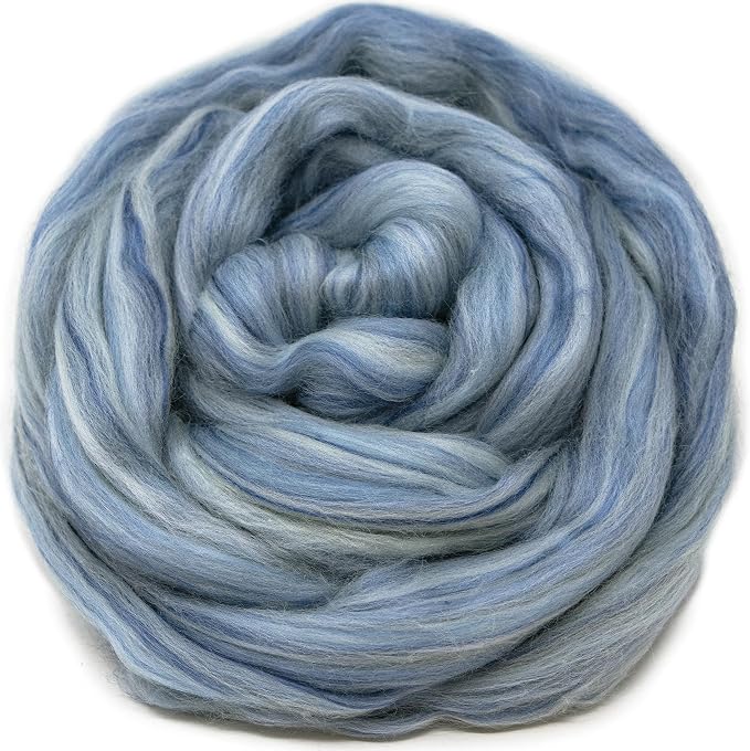 Merino and Rayon Derived from Bamboo Fiber Blend. Super Soft Combed Top Roving by LivingDreamsYarn