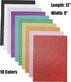 OISAKLD 10 Pack Glitter EVA Foam 9x12 inch Color EVA Craft Foam EVA Foam Sheets - Image 2