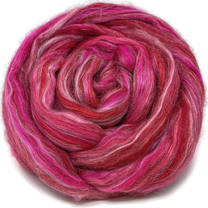 Silk Merino Fiber for Spinning. Super Soft Combed Top Wool Roving for Hand by LivingDreamsYarn
