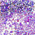1200Pcs Crystal Gems for Crafts Mix Sizes Flatback Rhinestone Acrylic AB by Jyukan