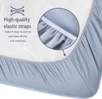 GUNTAIL Crib Sheets for Boys Girls, 100% Cotton Fitted Crib Sheet 2 Pack for - Image 5