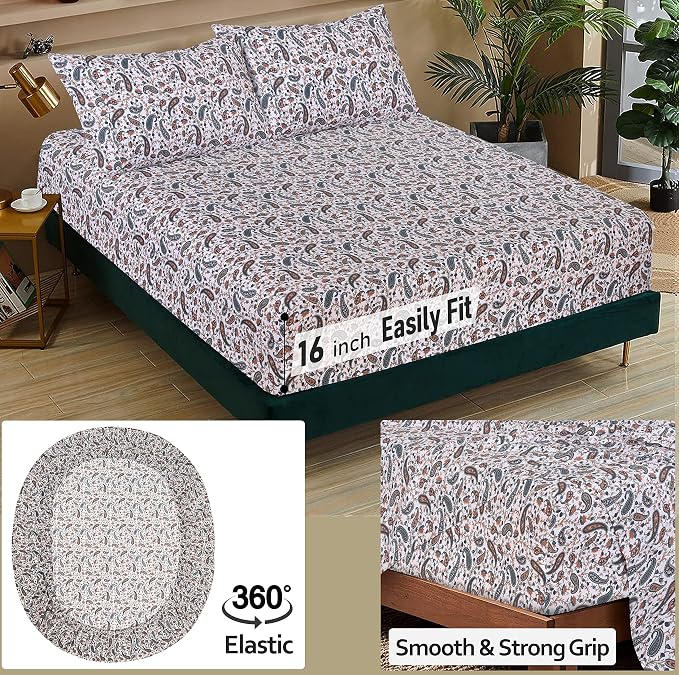 RUVANTI 100% Cotton Sheets – Twin Size Percale Bedding, Cooling & Breathable - Image 5
