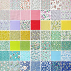 Aubliss 50pcs 100% Cotton Fabric Bundle 8" x 8" PreCut Fat Squares Sheets - Image 7