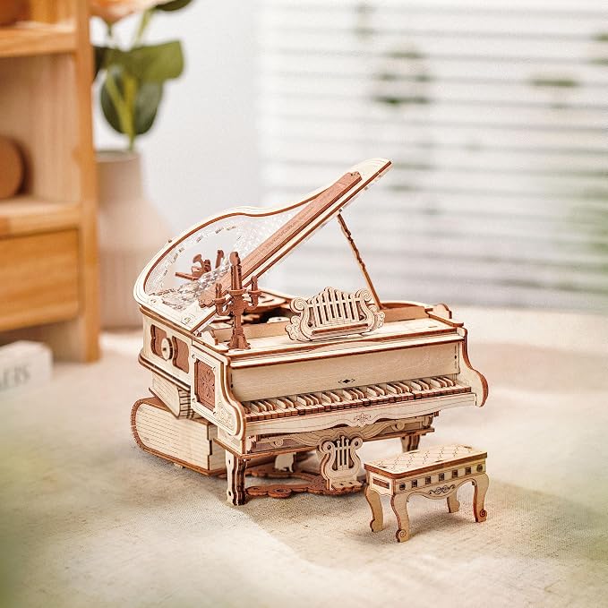 ROKR 3D Wooden Puzzles for Adults 223pcs Piano Model Kit 1:20 Scale Building - Image 2