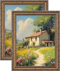 eletecpro 8.5x11 Vintage Picture Frame, Glass Cover, Bronze Gold, Horizontal or by eletecpro