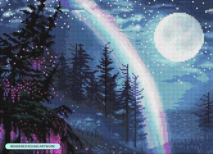 DIAMOND ART CLUB Wisteria Moon Diamond Painting Kit, Fun DIY Crafts - Image 2