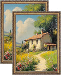 eletecpro 12x16 Vintage Picture Frame, Glass Cover, Bronze Gold, Horizontal or by eletecpro