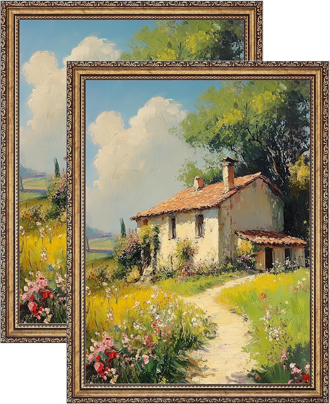 eletecpro 12x16 Vintage Picture Frame, Glass Cover, Bronze Gold, Horizontal or by eletecpro