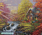DIAMOND ART CLUB Golden Cabin Dreams Diamond Painting Kit, Fun DIY Crafts - Image 2