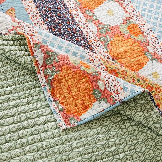 Greenland Home Carlie Modern Floral Reversible Quilt Set, 2-Piece Twin - Image 4