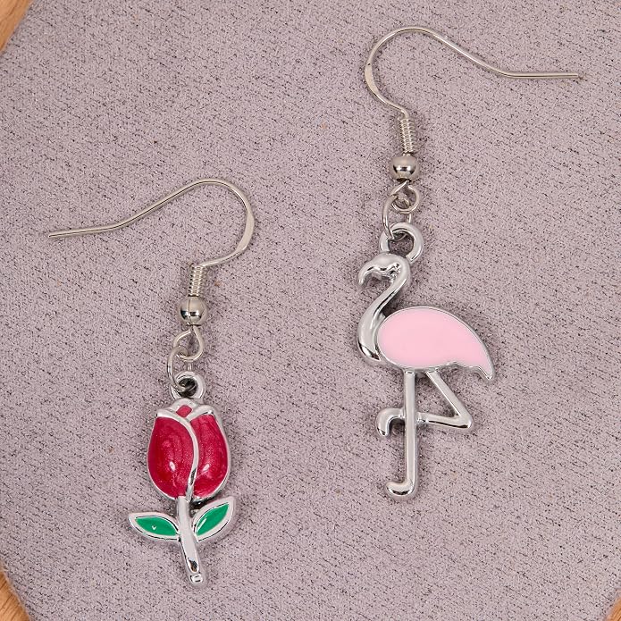 Silver-Tone Enamel Charms Set for DIY Jewelry Making - Image 5