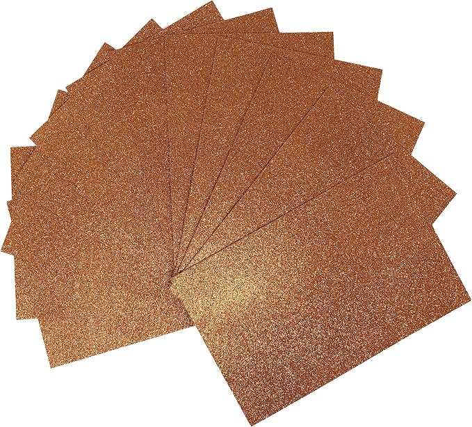 Allgala 12 Pack Glitter EVA Foam Paper 8 x 12inch Sheets-Orange-Perfect - Image 3
