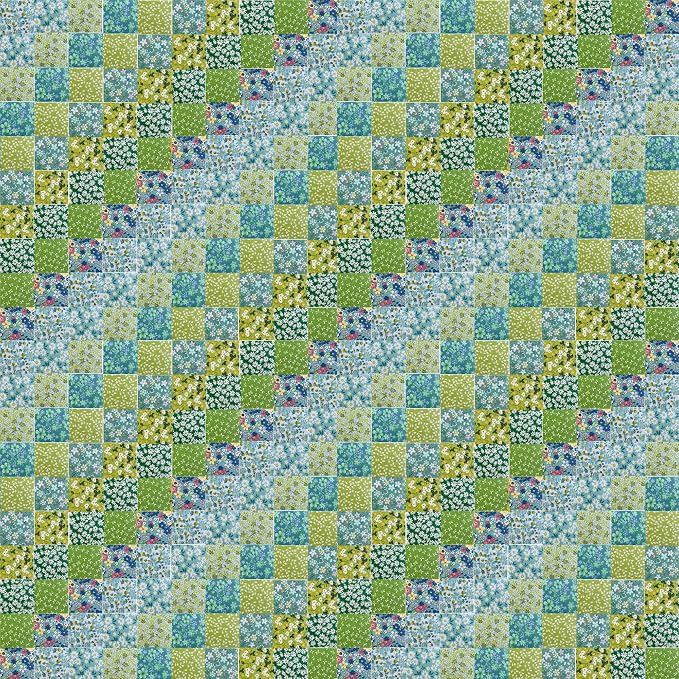 HANPATQUI 50PCS 10 x 10 inch Green Printed 100% Cotton Fat Quarters Fabric - Image 3