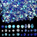 ZHIYUXI 1150PCS Blue Beads Winter Glass Beads Kit Blue White Jewelry Making | by VisittheZHIYUXI