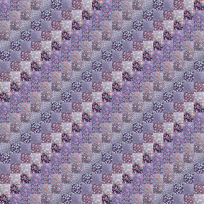 HANPATQUI 50PCS 8 x 8 inch Purple Printed 100% Cotton Fat Quarters Fabric - Image 3