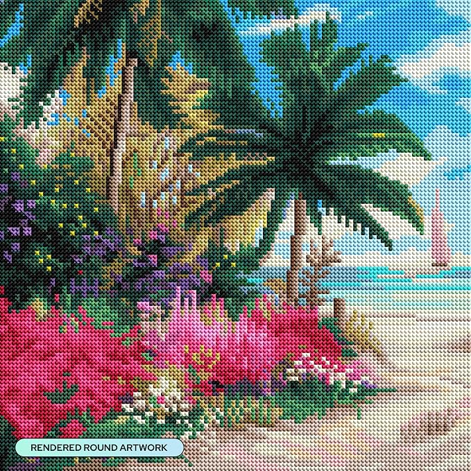DIAMOND ART CLUB Ocean Whisper Path Diamond Painting Kit, Fun DIY Crafts - Image 2