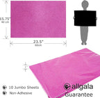 Allgala Jumbo Self-Adhesive Glitter EVA Foam Sheets 10 Pack 16x24 inch Paper - Image 2