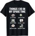 Funny Stamp Collector Art for Men Women Stamp Collecting T-Shirt by Unknown